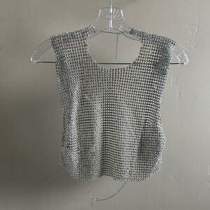 House of Harlow 1960 diamond open back crop top women’s small.